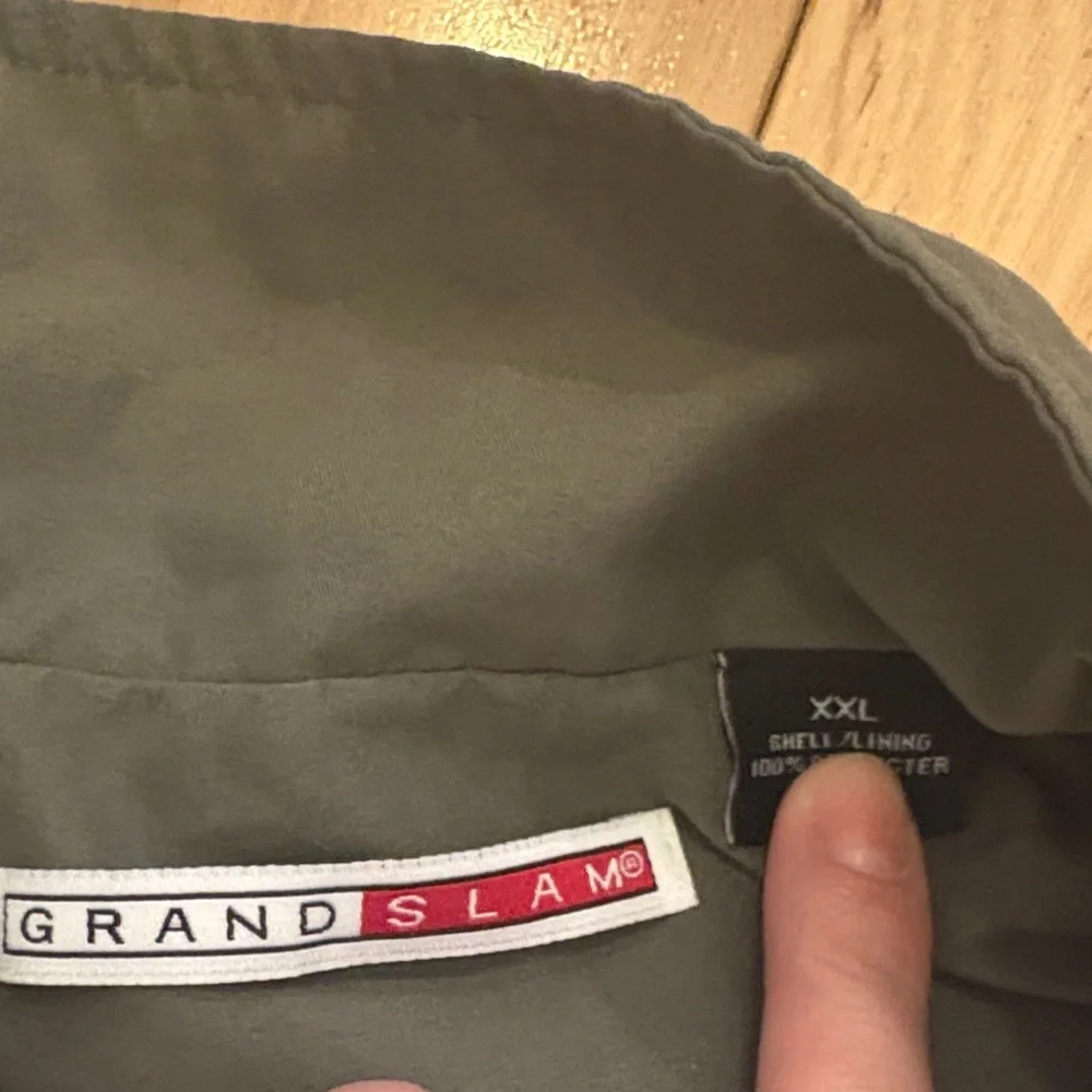 Grand Slam Men's Khaki Windbreaker Jacket - Picture 2 of 4